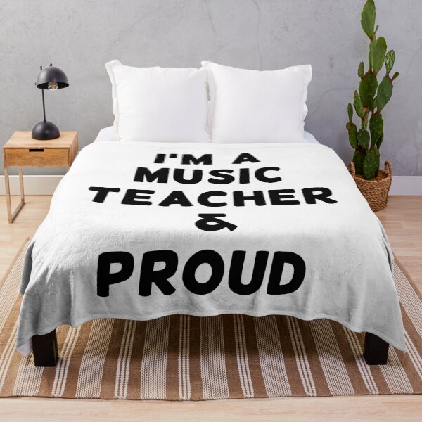 Item preview, I'M A MUSIC TEACHER & PROUD - Black Writing designed and sold by akaiawa.