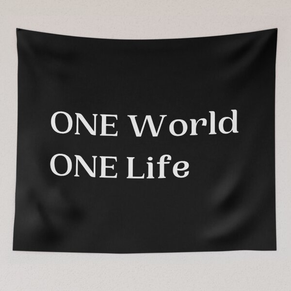 Item preview, One World, One Life - White Letters designed and sold by Destined2Wander.