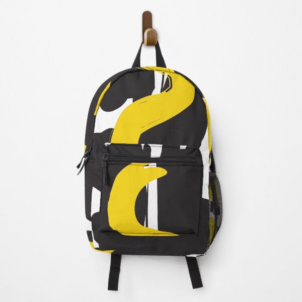Item preview, Abstract Lines 07 - Pattern Texture Black Yellow Mid Century designed and sold by MarleneCanto.