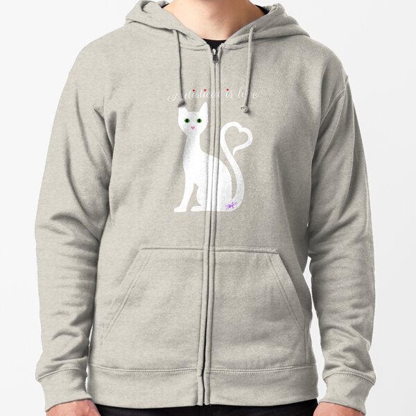 Autisticat is Love Zipped Hoodie