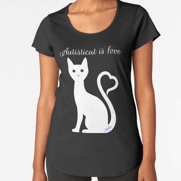 Autisticat is Love Premium Scoop T-Shirt