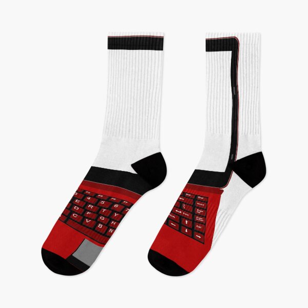 Item preview, realistic laptop vector illustration in black and red color designed and sold by asep sarifudin.