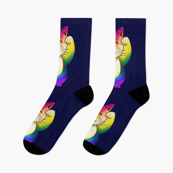 Artikelvorschau, rainbow pride maneki neko lucky cat entworfen und verkauft von CuisineCat.