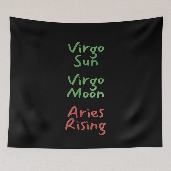 Item preview, Virgo Sun Virgo Moon Aries Rising Text designed and sold by leomooncreates.