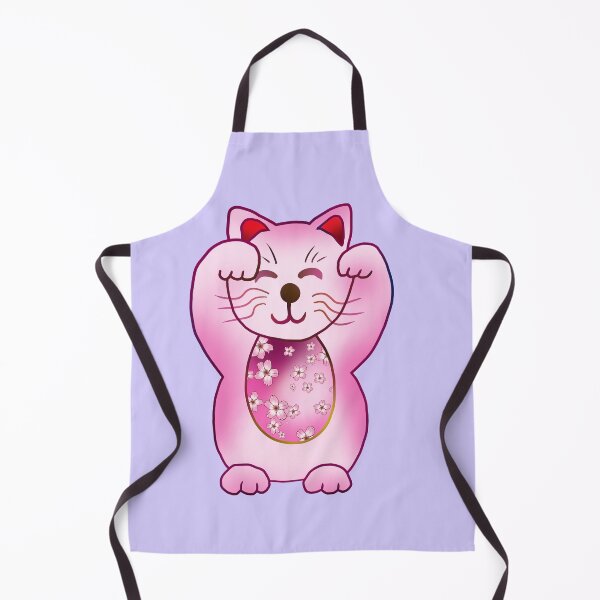 Item preview, Two paws up pink maneki neko lucky cat designed and sold by CuisineCat.