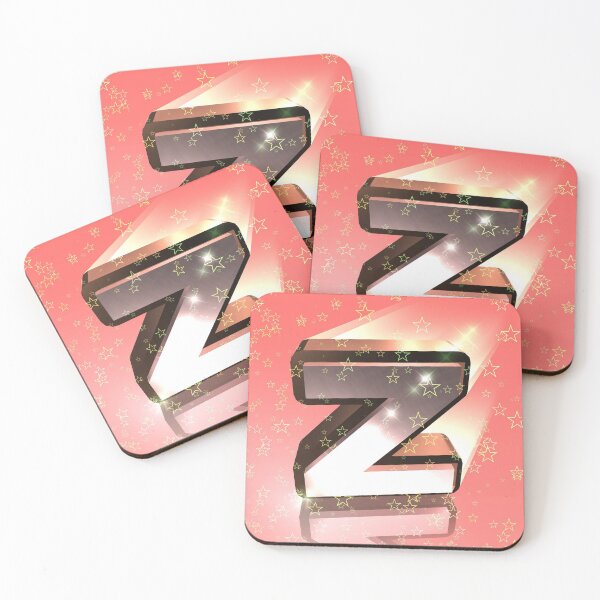 Item preview, Flying Metallic Letter Z In The Stars On Rose Pink | Starry Night Letters designed and sold by SerendipityNow.