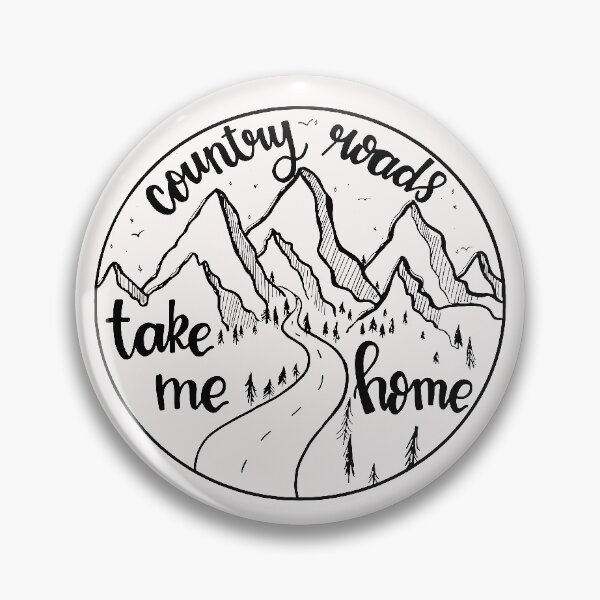 country roads take me home-black Pin