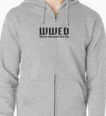 Sudadera con capucha y cremallera ¿Qué haría Elon Do?
