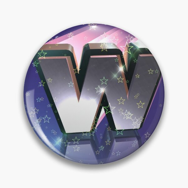 Item preview, Flying Metallic Letter W In The Stars On Midnight Blue | Starry Night Letters designed and sold by SerendipityNow.