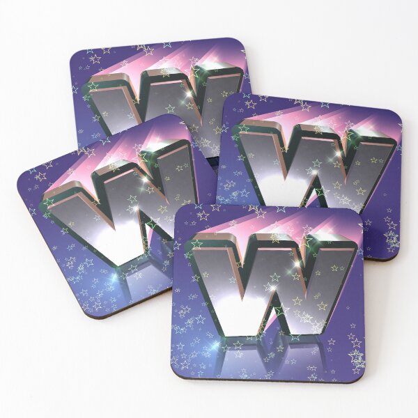 Item preview, Flying Metallic Letter W In The Stars On Midnight Blue | Starry Night Letters designed and sold by SerendipityNow.