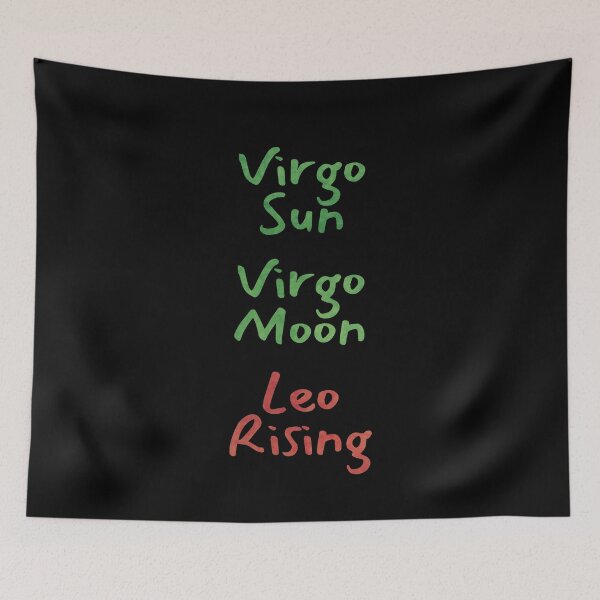 Item preview, Virgo Sun Virgo Moon Leo Rising Text designed and sold by leomooncreates.