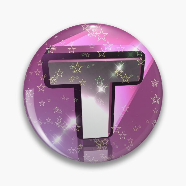 Item preview, Flying Metallic Letter T In The Stars On Amethyst Purple | Starry Night Letters designed and sold by SerendipityNow.