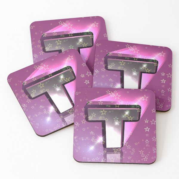 Item preview, Flying Metallic Letter T In The Stars On Amethyst Purple | Starry Night Letters designed and sold by SerendipityNow.