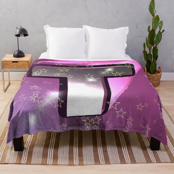 Item preview, Flying Metallic Letter T In The Stars On Amethyst Purple | Starry Night Letters designed and sold by SerendipityNow.