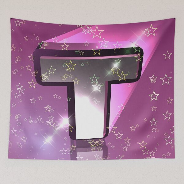 Item preview, Flying Metallic Letter T In The Stars On Amethyst Purple | Starry Night Letters designed and sold by SerendipityNow.