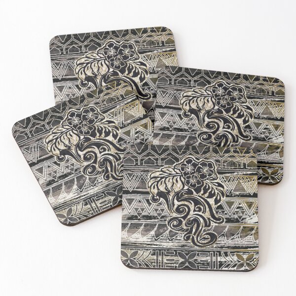 Item preview, Vintage Hawaiian Black Tribal Abstract  designed and sold by sunnthreads.