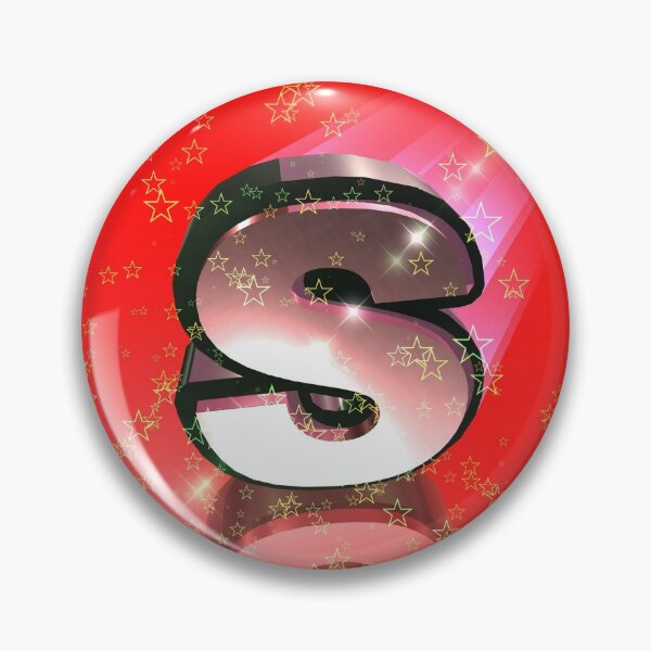 Item preview, Flying Metallic Letter S In The Stars On Cherry Red | Starry Night Letters designed and sold by SerendipityNow.