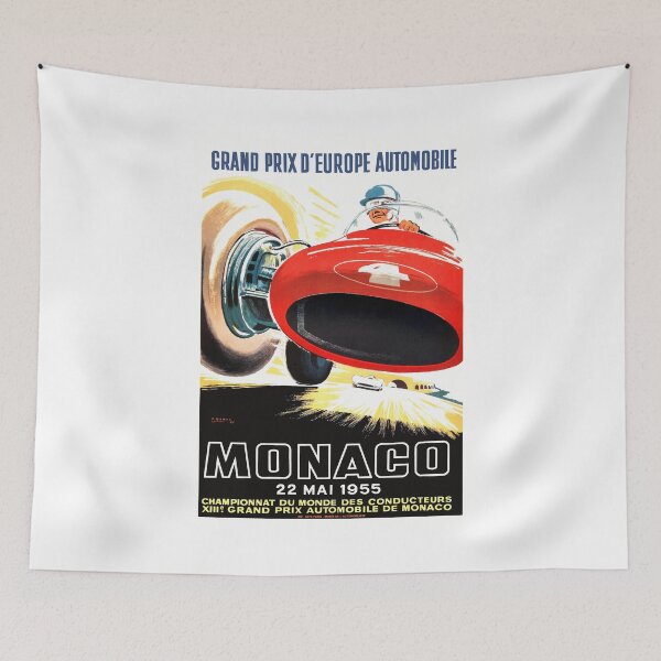 Artikelvorschau, Werbeplakat zum Grand Prix von Monaco 1955 entworfen und verkauft von retrographics.