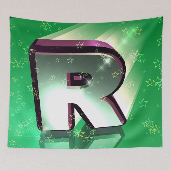 Item preview, Flying Metallic Letter R In The Stars On Green | Starry Night Letters designed and sold by SerendipityNow.