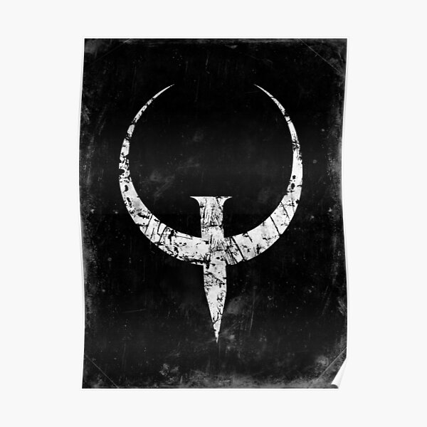 Quake - White Poster