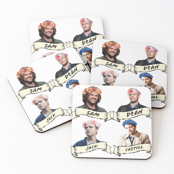 Item preview, Supernatural - Sam, Dean, Jack, and Cas in Flower Crowns designed and sold by Hannah0927.
