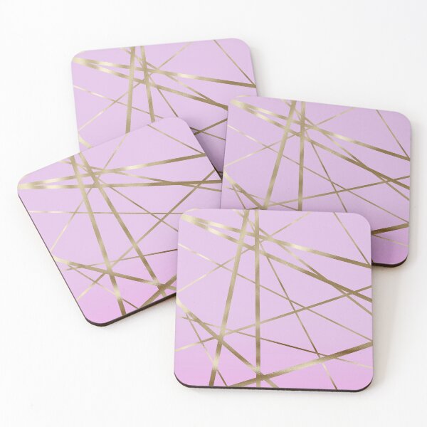 Item preview, Pink and gold abstract lines designed and sold by KammyArt.