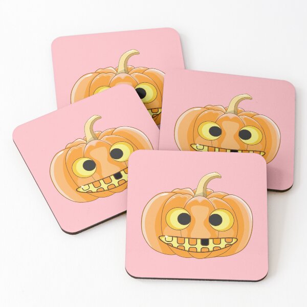 Item preview, Halloween Pumpkin Face: Laugh with a Black Tooth in Pink designed and sold by Moyanana.