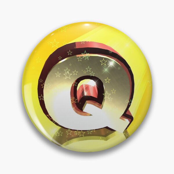 Item preview, Flying Metallic Letter Q In The Stars On Yellow | Starry Night Letters designed and sold by SerendipityNow.
