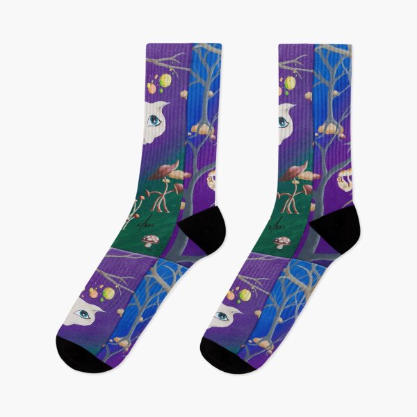 Item preview, "Cat, Mushrooms & Trees" designed and sold by MarsArtM.