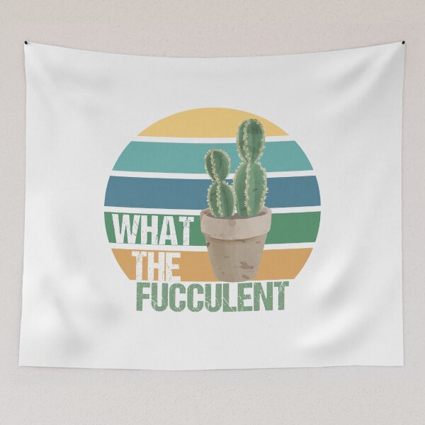 Item preview, What The Fucculent Cactus  , Succulents Gardening Retro Vintage designed and sold by shinoshop.