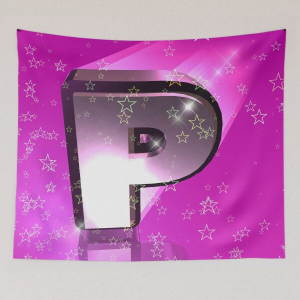 Item preview, Flying Metallic Letter P In The Stars On Violet Purple | Starry Night Letters designed and sold by SerendipityNow.