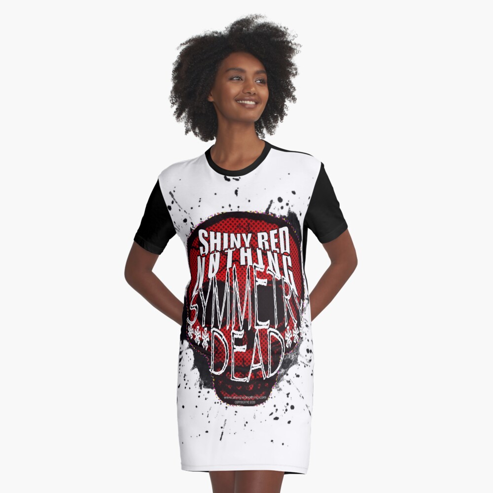 Shiny Red Nothing - Symmetry Dead Graphic T-Shirt Dress