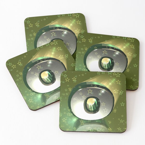 Item preview, Flying Metallic Letter O In The Stars On Olive Green | Starry Night Letters designed and sold by SerendipityNow.