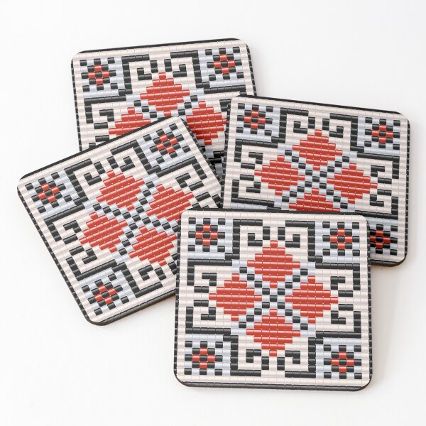 Item preview, Romanian folk motif Ram's Horns / "Coarnele Berbecului" beaded pattern designed and sold by folkyouall.
