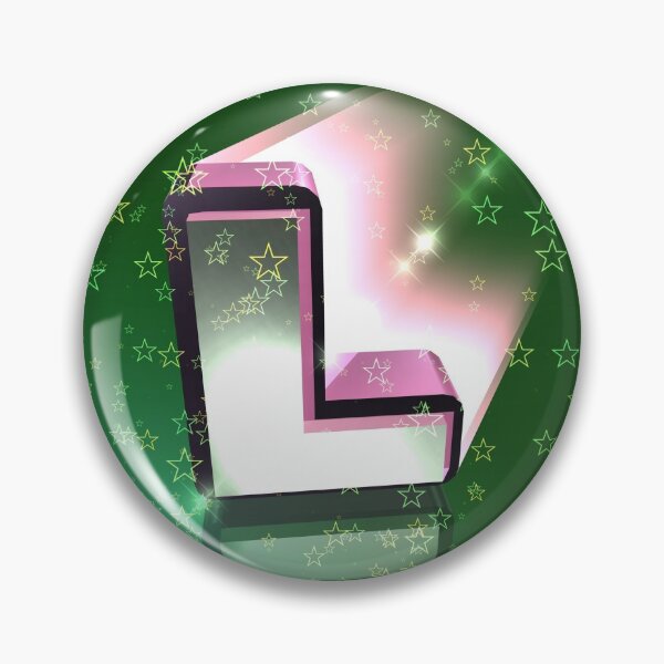 Item preview, Flying Metallic Letter L In The Stars On Emerald Green | Starry Night Letters designed and sold by SerendipityNow.