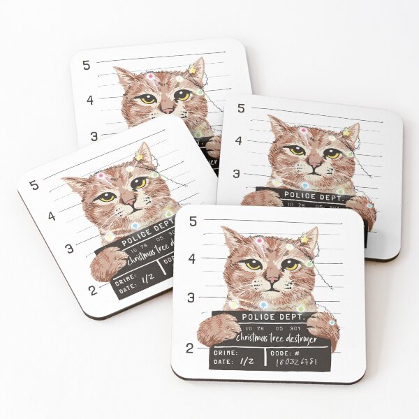 Item preview, Christmas tree destroyer cat desing designed and sold by Suhy.