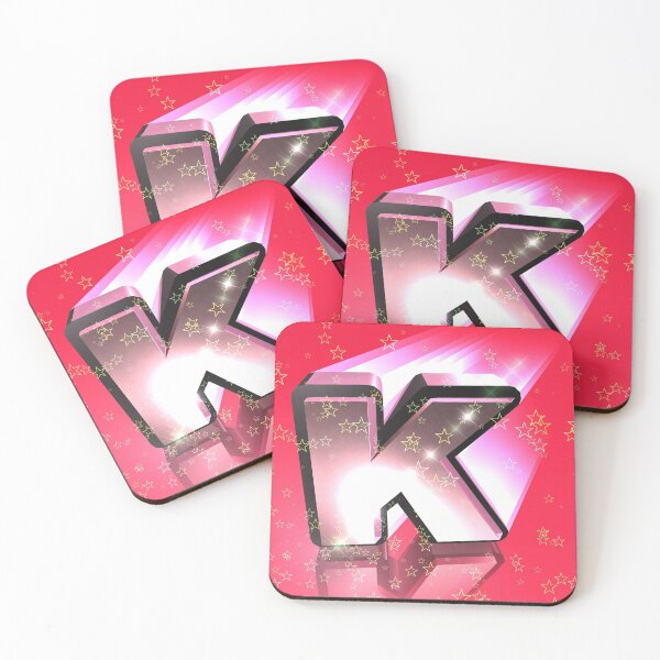 Item preview, Flying Metallic Letter K In The Stars On Cherry Red | Starry Night Letters designed and sold by SerendipityNow.