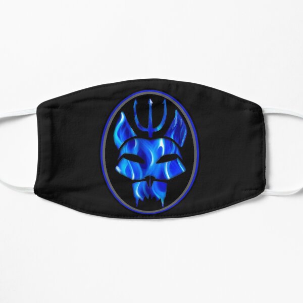 sello equipo azul llama Mascarilla plana
