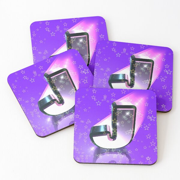 Item preview, Flying Metallic Letter J In The Stars On Violet Purple | Starry Night Letters designed and sold by SerendipityNow.