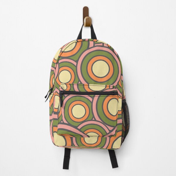 Item preview, Retro Style Circles geometrical minimalistic vintage pattern in olive, yellow, orange and pink. designed and sold by milkasweet.
