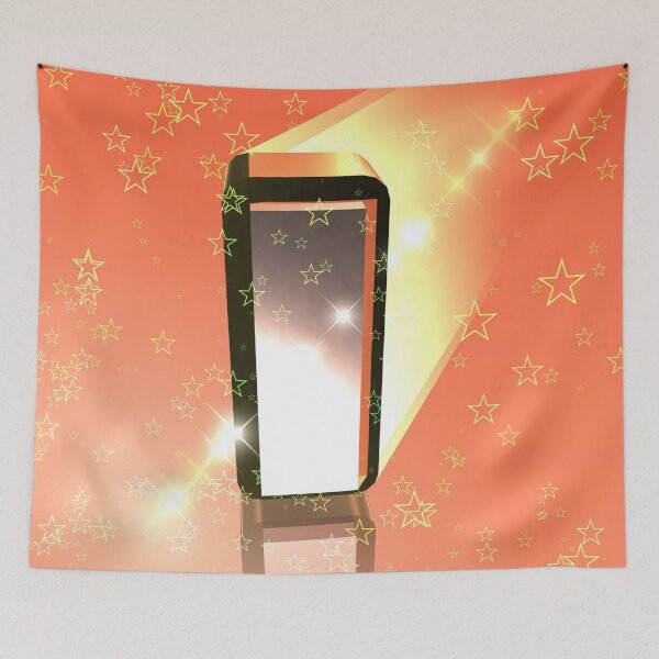 Item preview, Flying Metallic Letter I In The Stars On Orange | Starry Night Letters designed and sold by SerendipityNow.