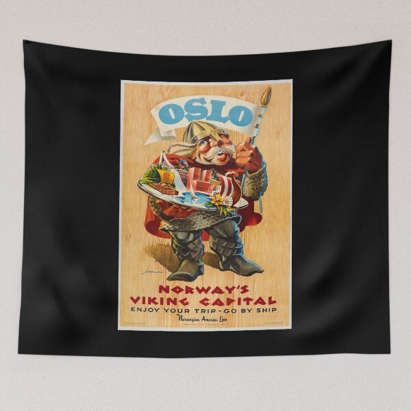 Item preview, Oslo retro poster designed and sold by CorasPosters.