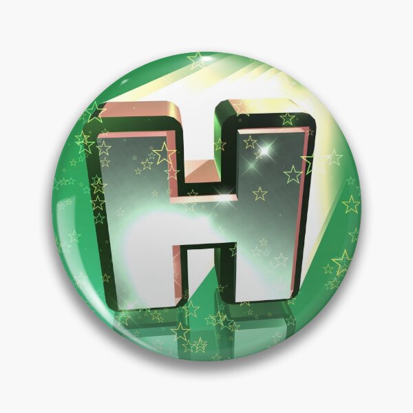 Item preview, Flying Metallic Letter H In The Stars On Green | Starry Night Letters designed and sold by SerendipityNow.