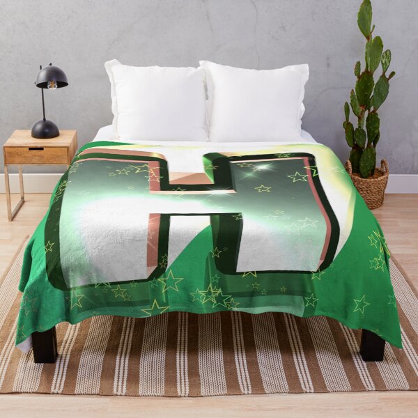 Item preview, Flying Metallic Letter H In The Stars On Green | Starry Night Letters designed and sold by SerendipityNow.