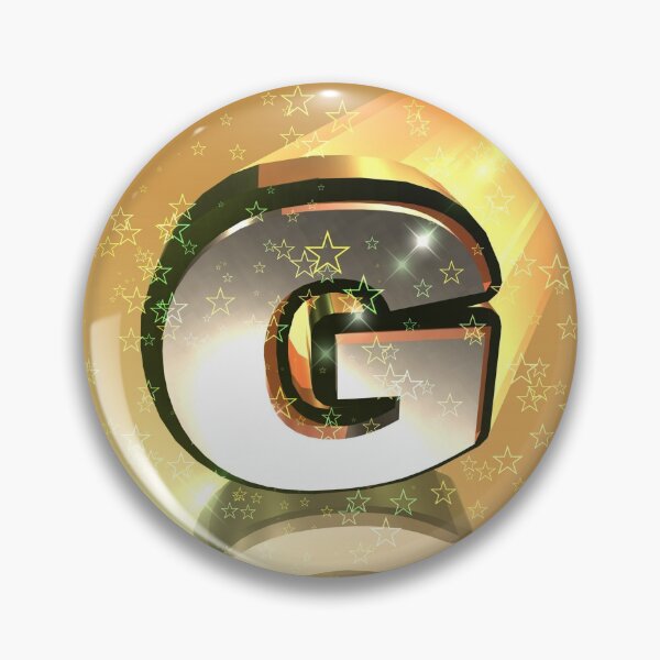 Item preview, Flying Metallic Letter G In The Stars On Golden Yellow | Starry Night Letters designed and sold by SerendipityNow.