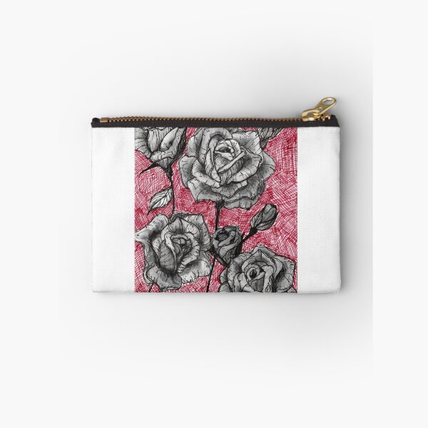 Item preview, roses in red and black ink designed and sold by Vivien Merveilles.