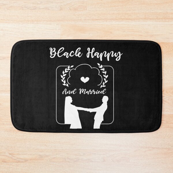 Item preview, Black happy and married tshirt designed and sold by Chaos Pixel Studio.