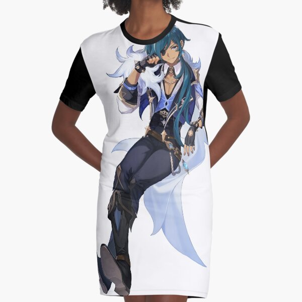 Kaeya Genshin Impact Graphic T-Shirt Dress by AlHolland