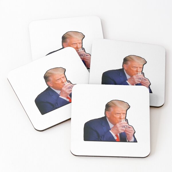 Item preview, Donald Trump Drinking Water Sticker -Biden Presidential Debate 2020 Hands T-Shirt Topics Time Vote Election 60 Minutes Interview White House Funny Stupid Obama Kamala Mike Pence Coronavirus Covid 19 designed and sold by qualityprinting.