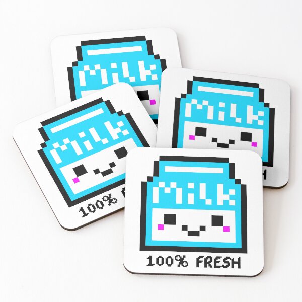 Item preview, Cute Milk Carton "100% fresh" Kawaii japanese pixel art designed and sold by TamGustam.